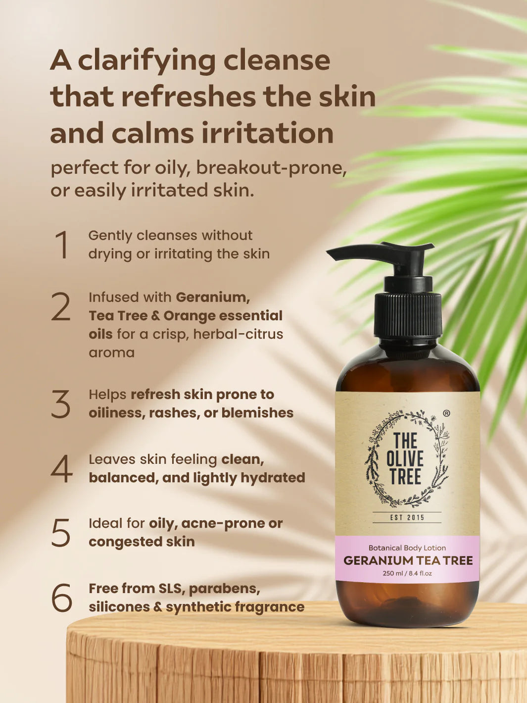 [Bundle of 3] Geranium Tea Tree Body Lotion 250ml x 3