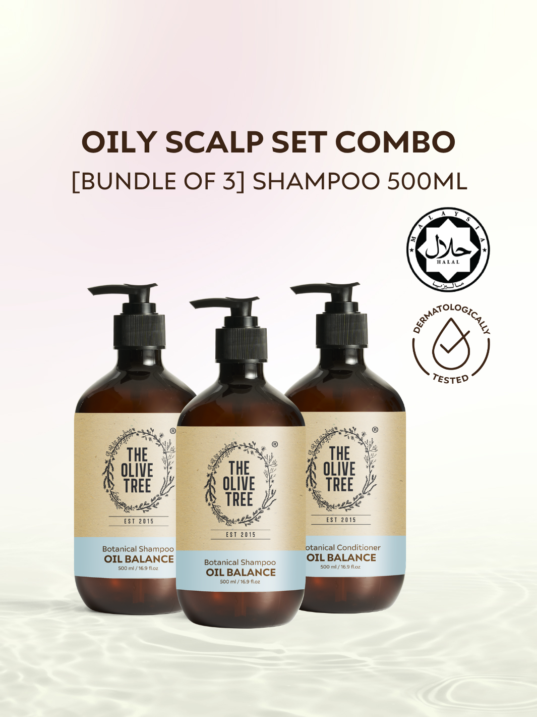 [Dr Chris Exclusive] OIl Balance Shampoo Trio 500ml*3 ( FREE 2 x 500ml Body Washes )
