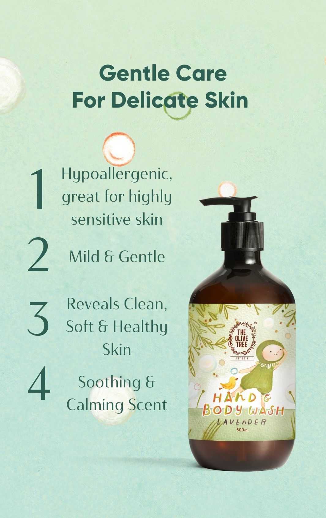 Little Olive Tree: Lavender Hand &amp; Body Wash Set 500ml*2