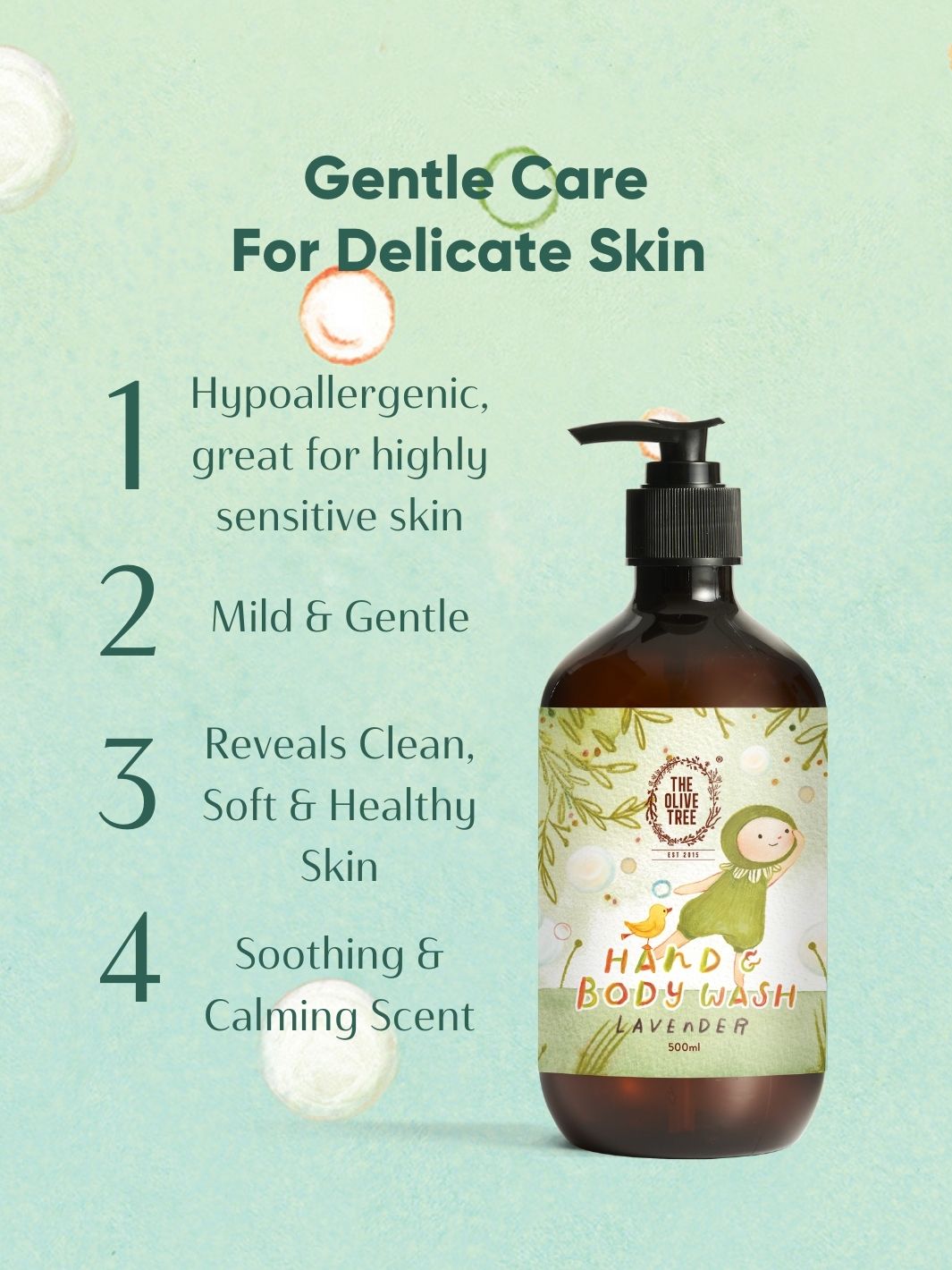 (Little Olive Tree) Hand &amp; Body Wash - Lavender 500ml