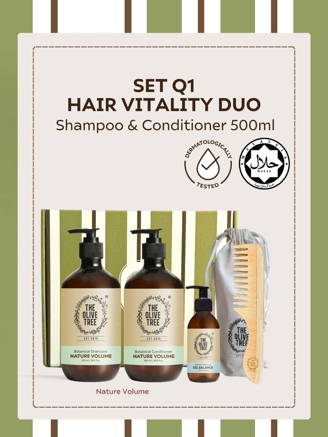 [2026 Holiday Collection] Set Q1 Hair Vitality Duo - Hair Fall Set + Comb with Bag