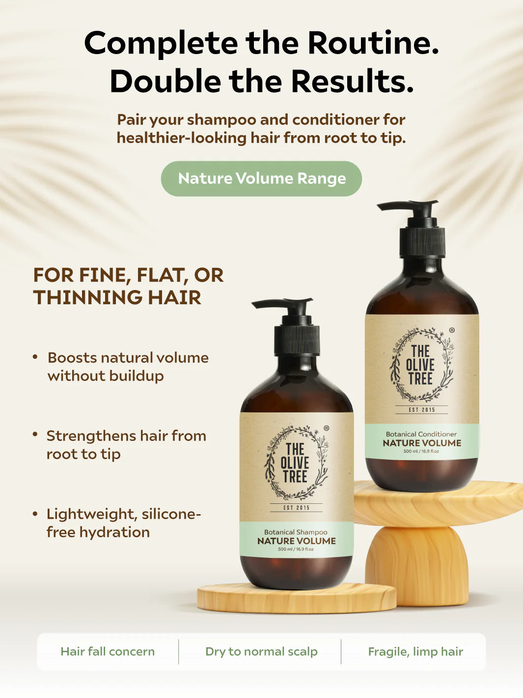 [Dr Chris Exclusive] Nature Volume Shampoo (500ml*2) &amp; Conditioner 500ml Combo ( FREE 2 x 500ml Body Washes )