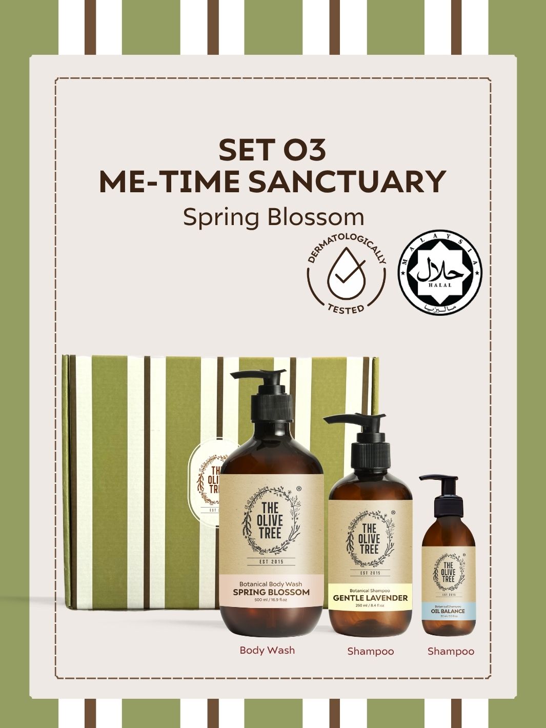 [2026 Holiday Collection] Set O2 Me-Time Sanctuary - 500ml Spring Blossom Body Wash + 250ml Gentle Lavender Shampoo