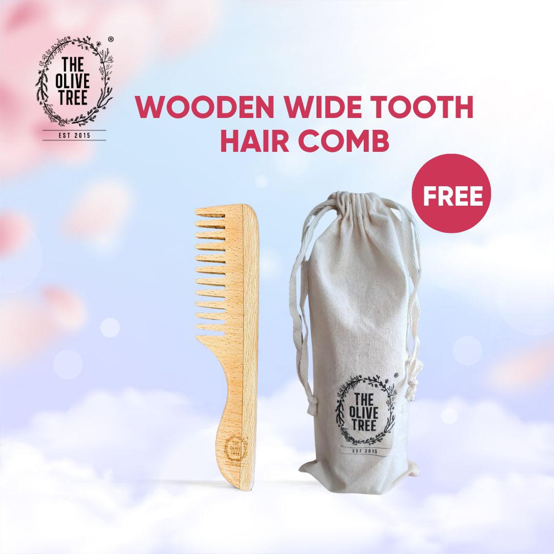 The Olive Tree: Wooden Hair Comb 197*45mm ( with Cotton Comb Bag )