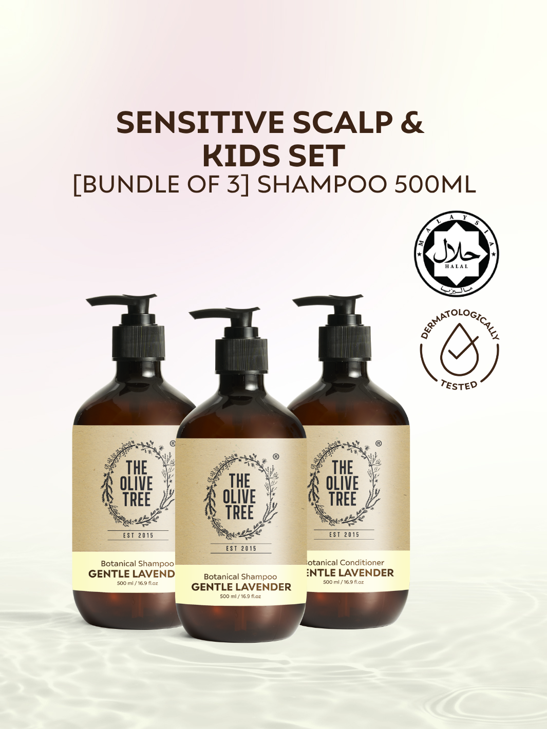 [Dr Chris Exclusive] Gentle Lavender Shampoo Trio 500ml*3 ( FREE 2 x 500ml Body Washes )