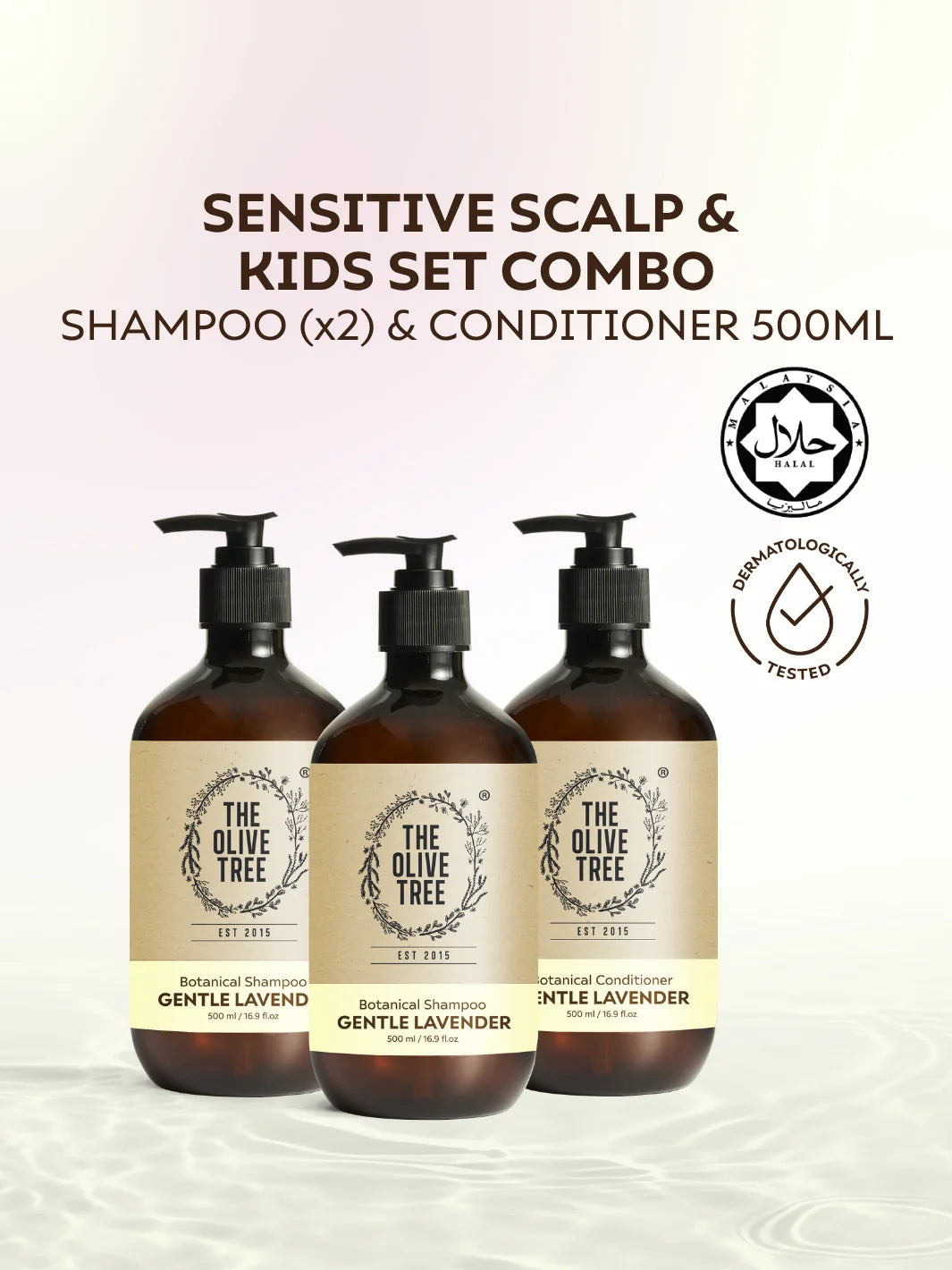 [Dr Chris Exclusive] Gentle Lavender Shampoo (500ml*2) &amp; Conditioner 500ml Combo ( FREE 2 x 500ml Body Washes )