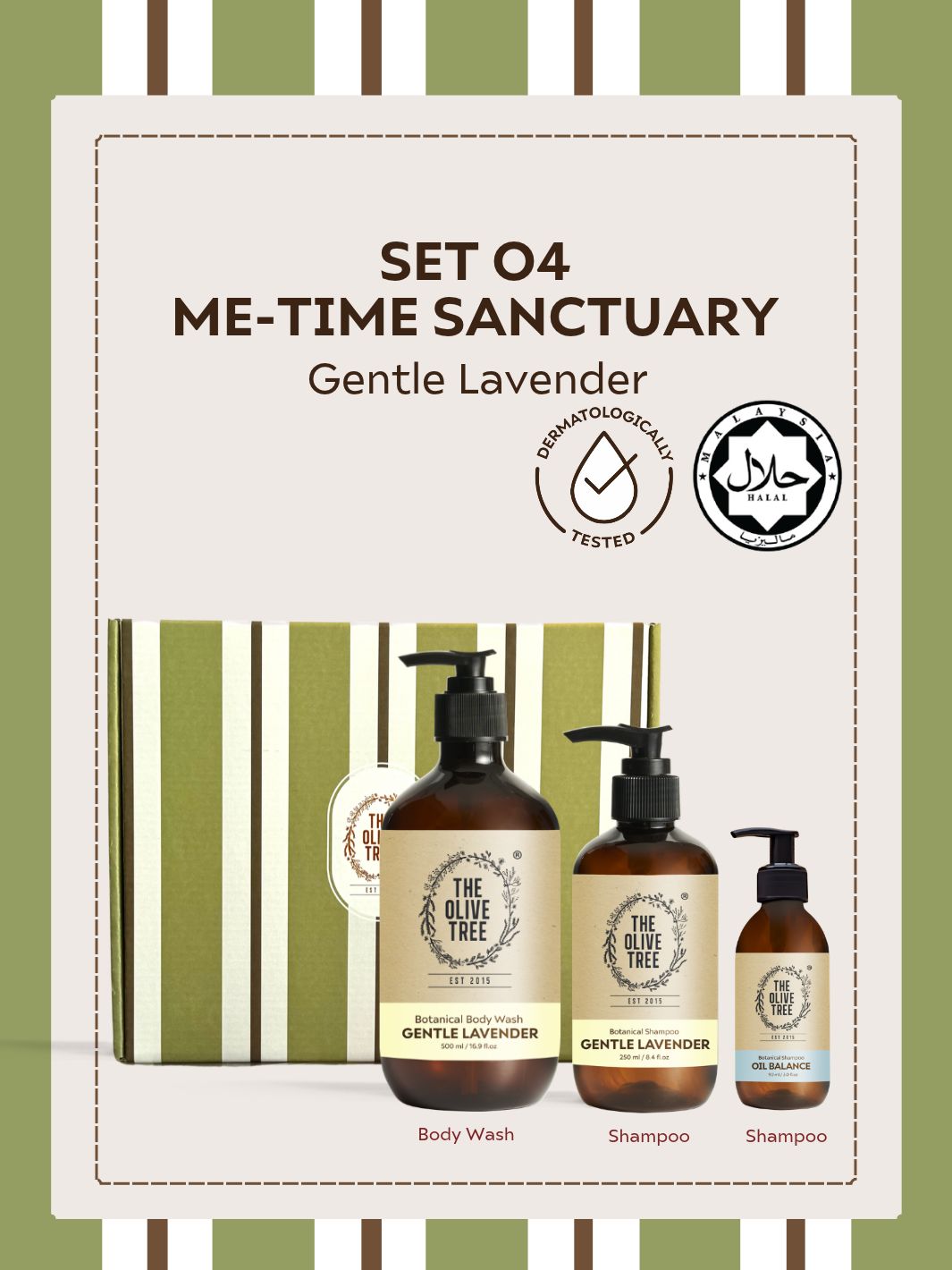 [2026 Holiday Collection] Set O4 Me-Time Sanctuary - 500ml Gentle Lavender Body Wash + 250ml Gentle Lavender Shampoo