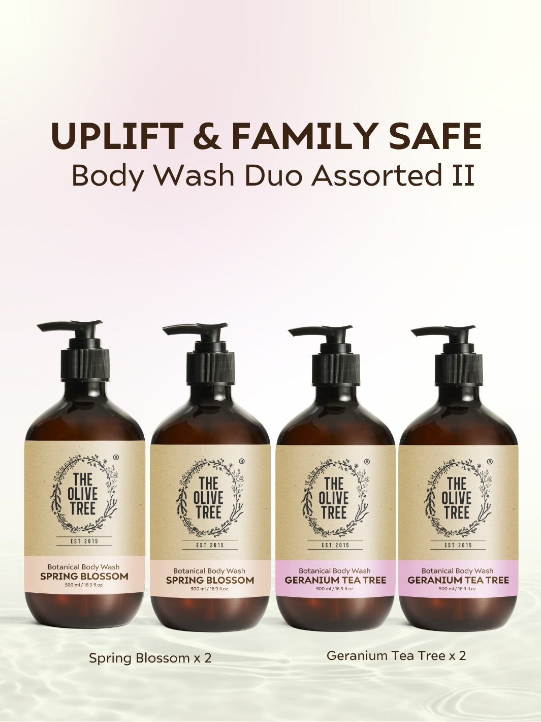 Body Wash Duo Assorted Set II ( Spring Blossom &amp; Geranium Tea Tree )