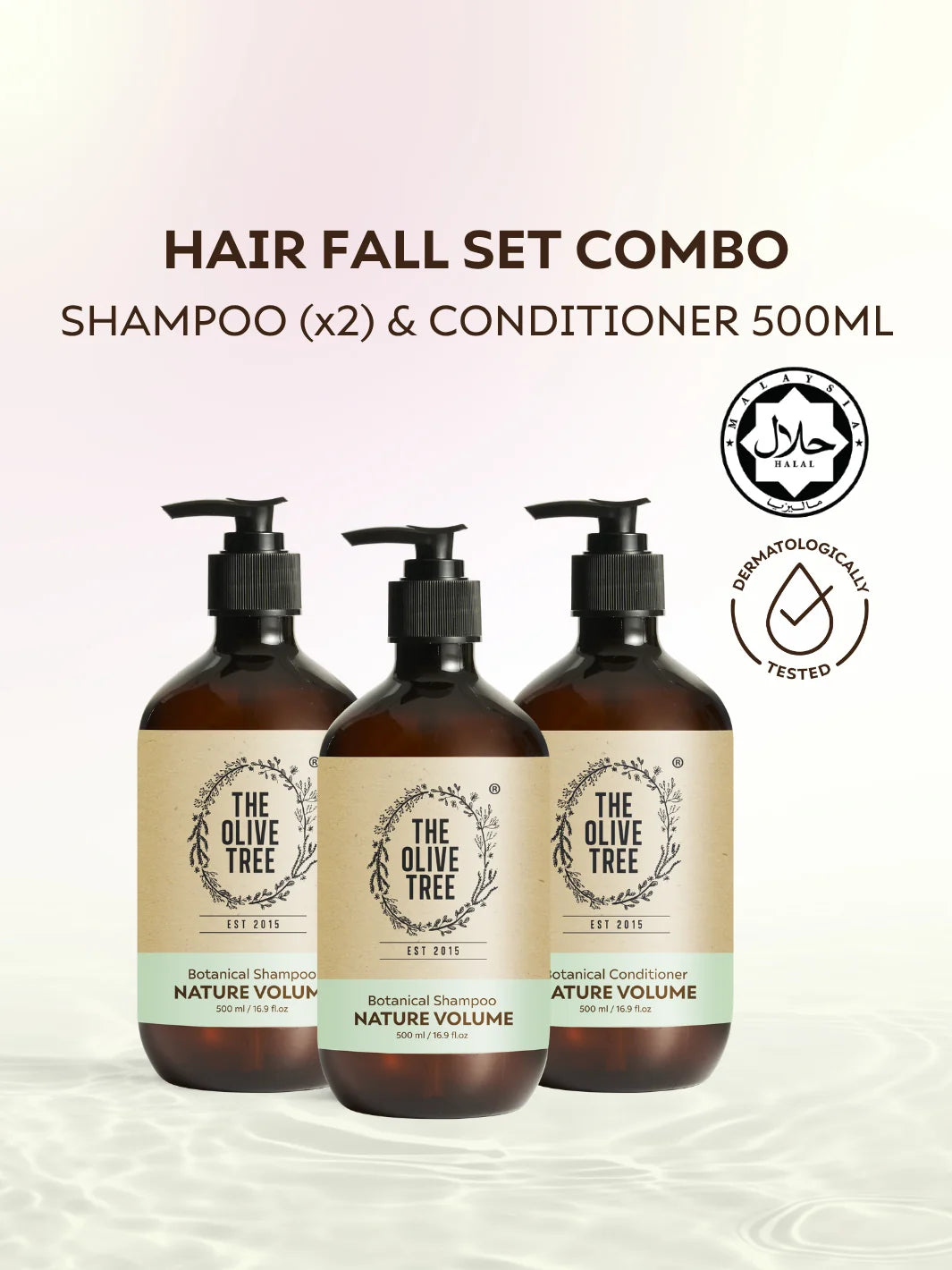 [Dr Chris Exclusive] Nature Volume Shampoo (500ml*2) &amp; Conditioner 500ml Combo ( FREE 2 x 500ml Body Washes )