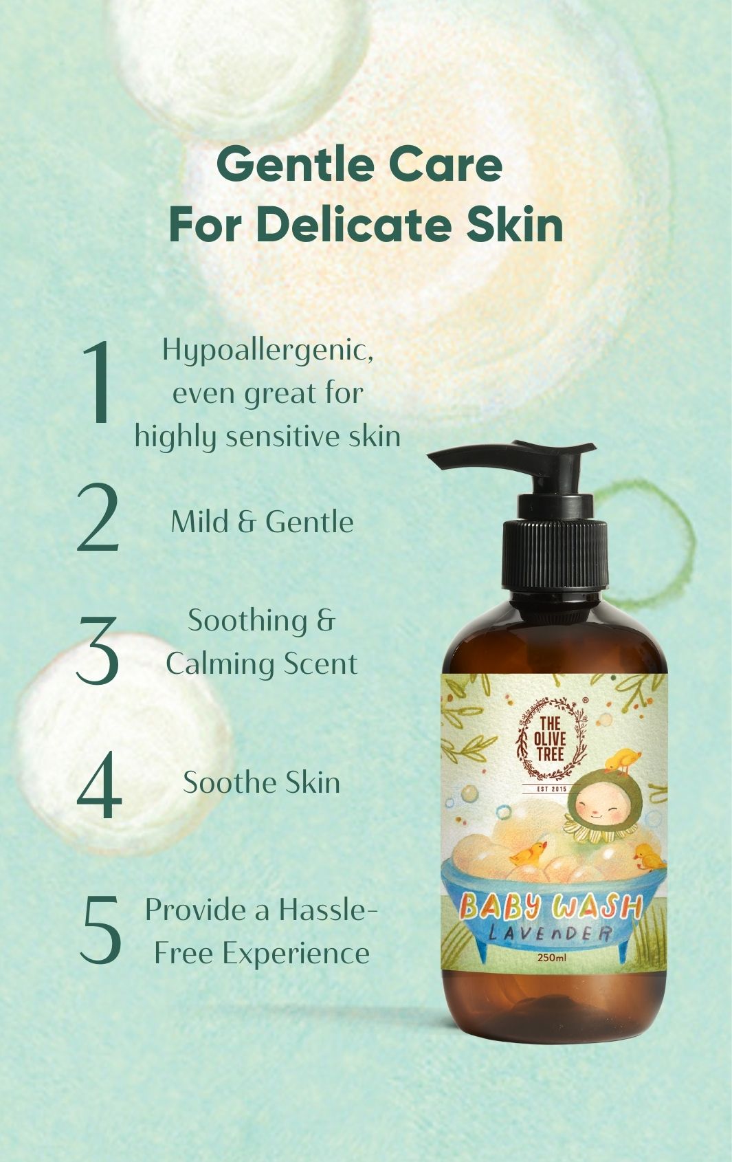 Little Olive Tree Lavender Baby Wash Combo ( 250ml x 3 )