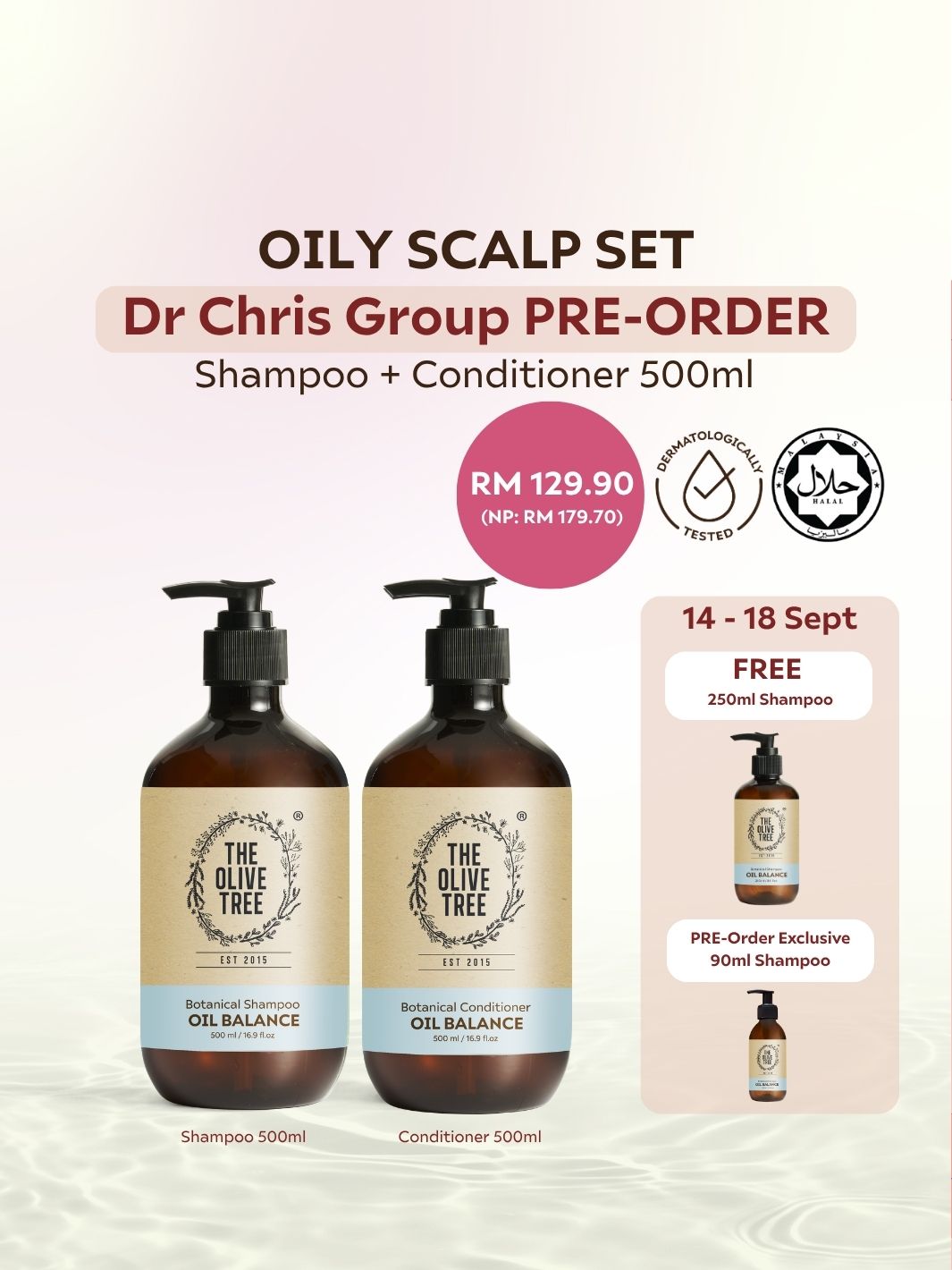 [Dr Chris Exclusive] Oil Scalp Set 500ml ( FREE 250ml Shampoo + 90ml Shampoo)