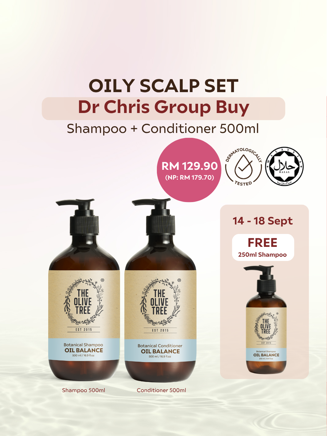 [Dr Chris Exclusive] Oil Scalp Set 500ml ( FREE 250ml Shampoo )
