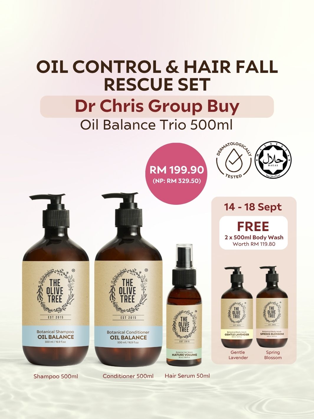 [Dr Chris Exclusive] Oil Balance Trio Set 500ml ( FREE 2 x 500ml Body Washes )
