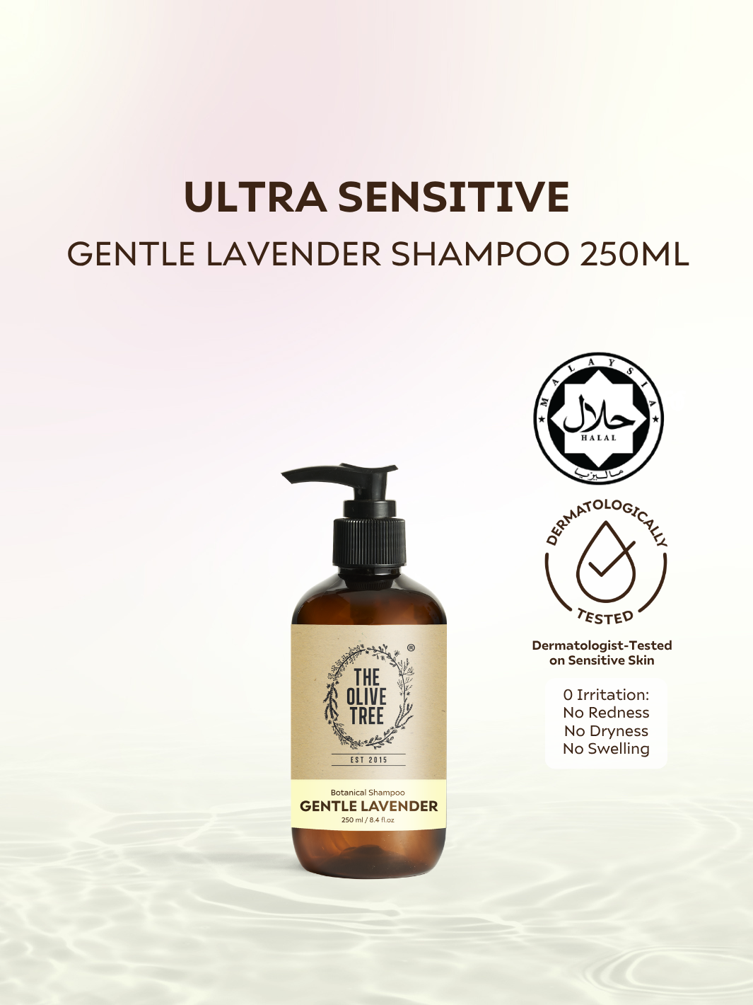 Gentle Lavender Shampoo For Sensitive Scalp &amp; Kids ( Dermatologically Approved )