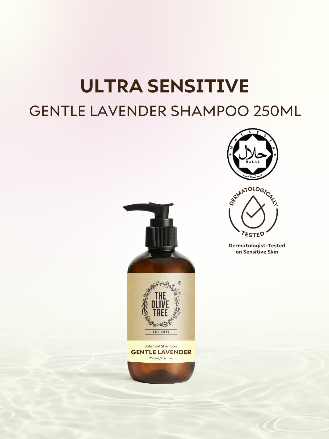 Gentle Lavender Shampoo For Sensitive Scalp &amp; Kids ( Dermatologically Approved )