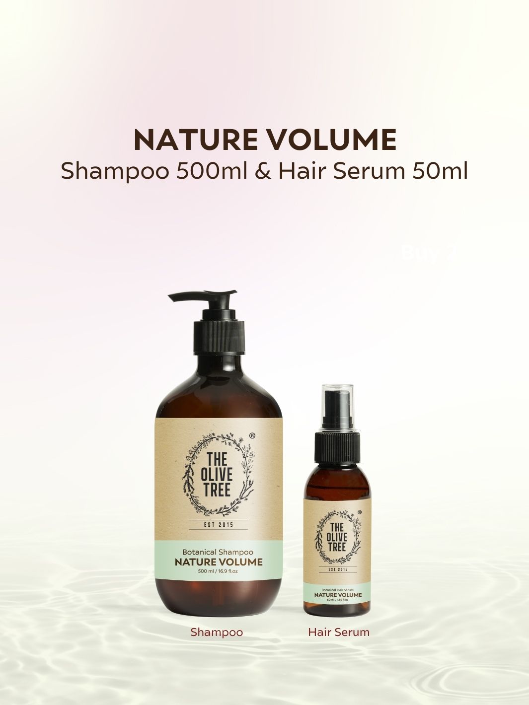 Nature Volume Shampoo &amp; 50ml Hair Serum Set
