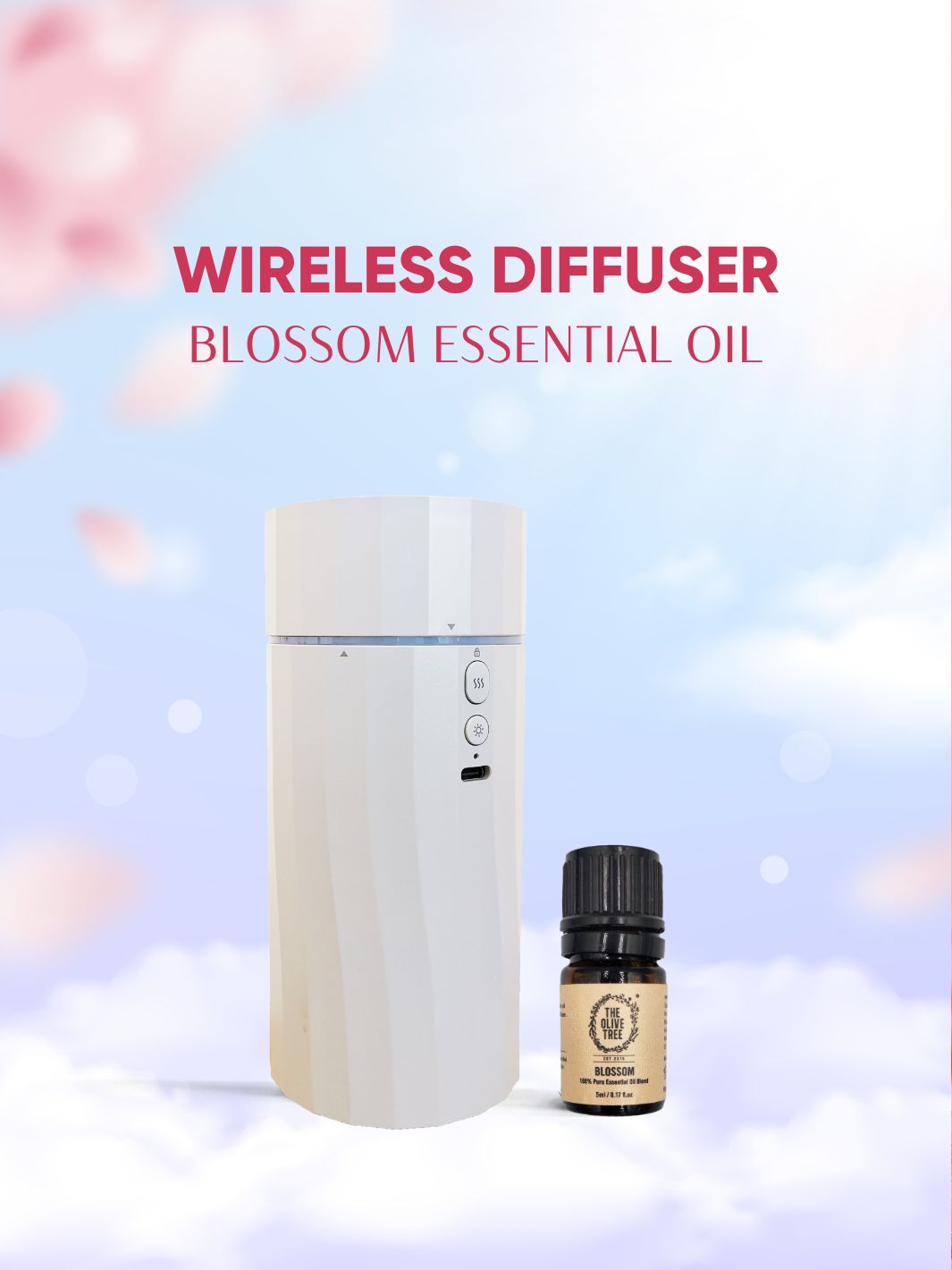 The Olive Tree Aromatherapy Essential Oil Diffuser 100% Pure