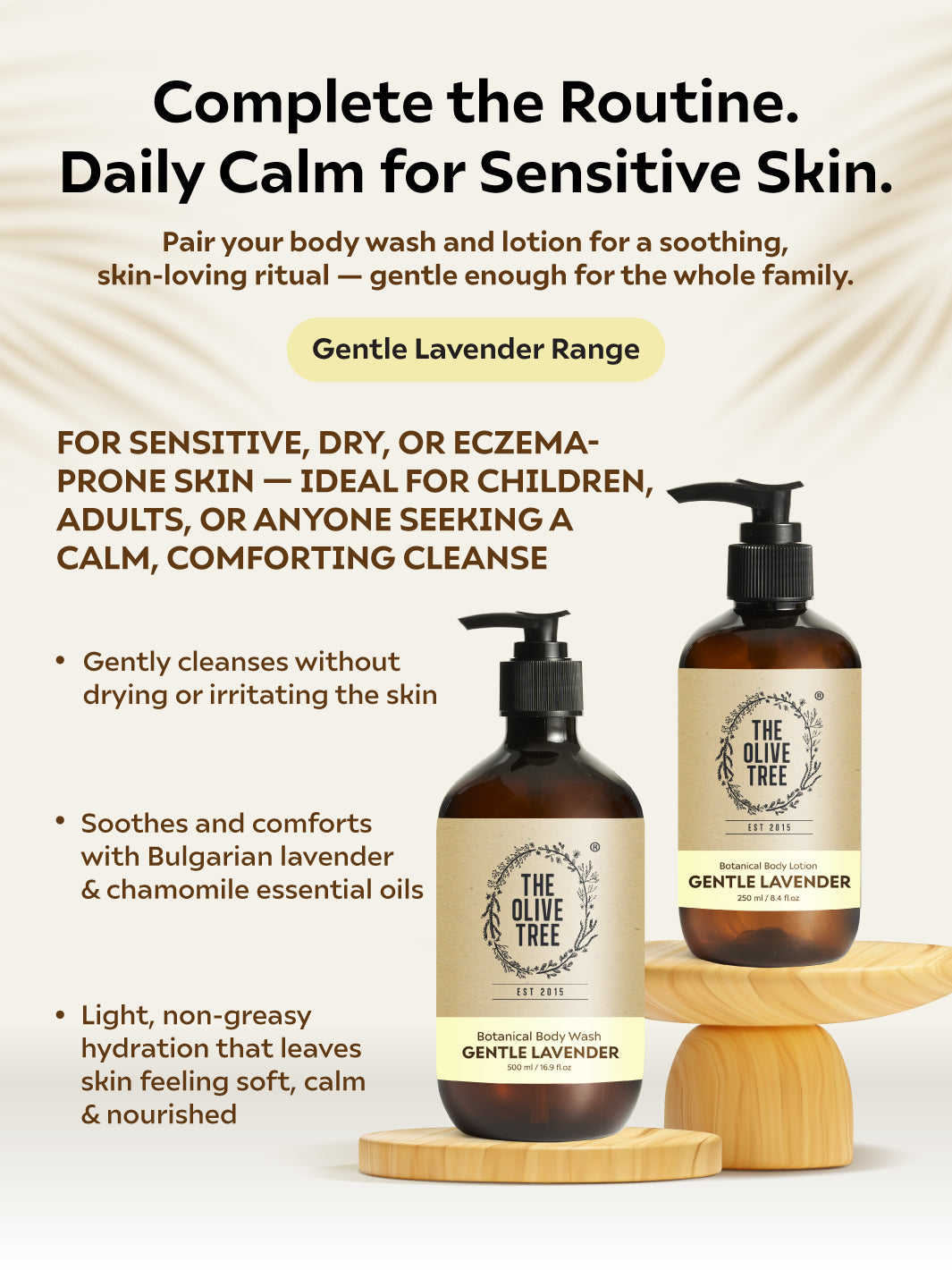Gentle Lavender Body Wash &amp; Lotion Set ( Dermatologically Approved )