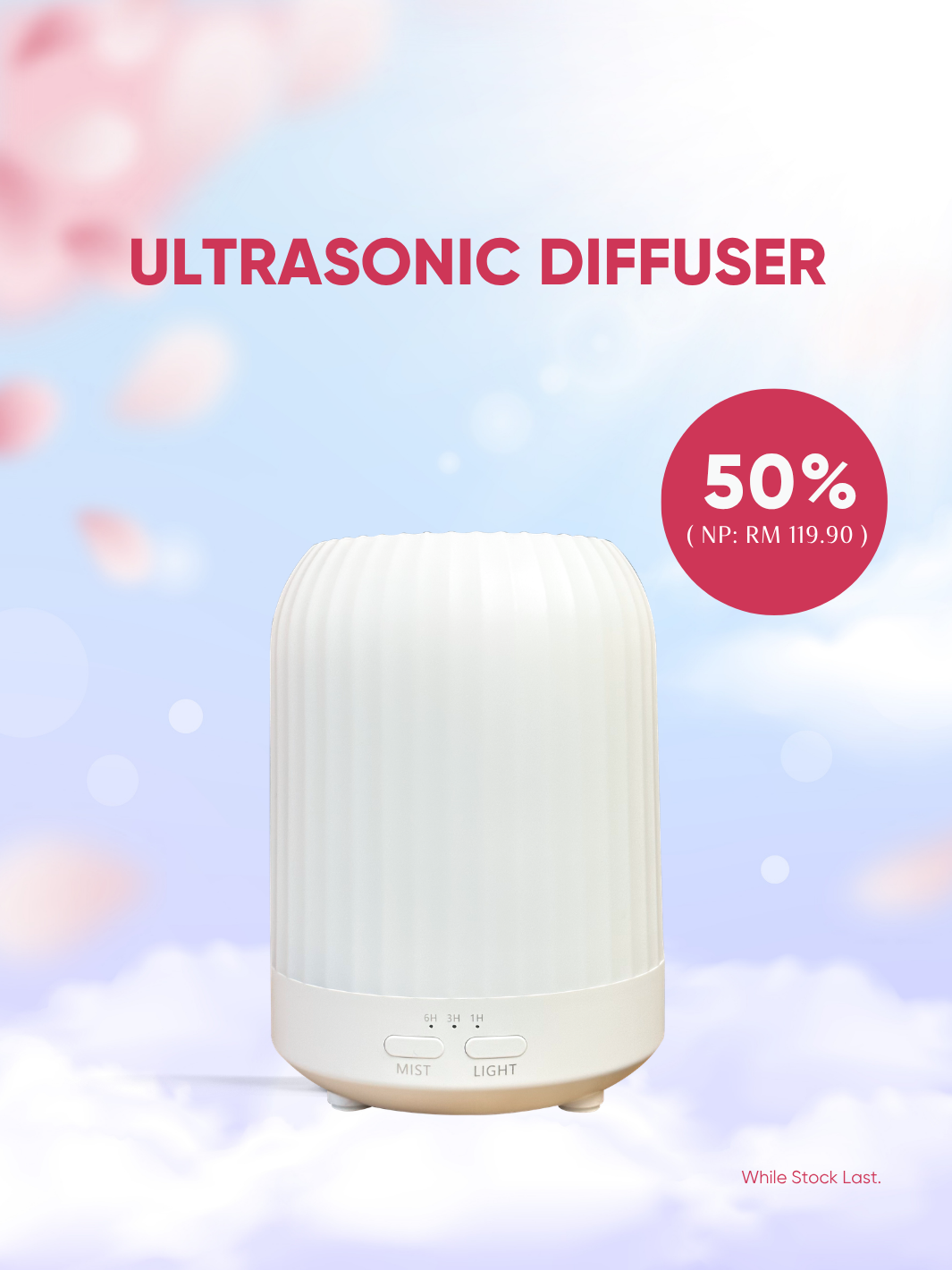 [50% Off] Ultrasonic Aromatherapy Diffuser 250ml