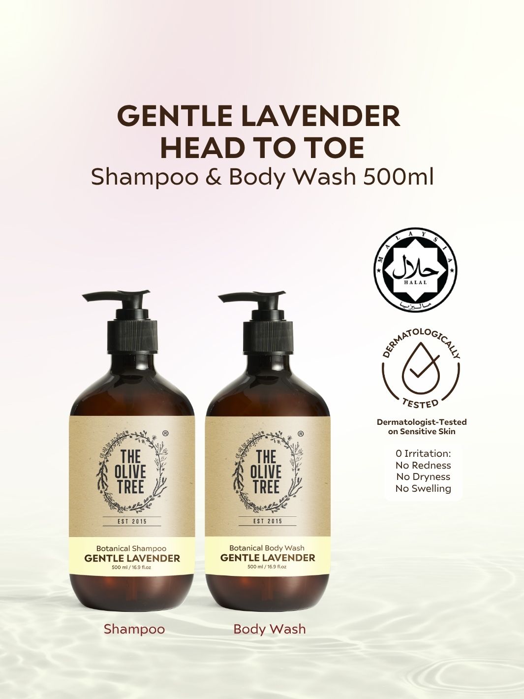 Gentle Lavender Head To Toe Set ( Dermatologically Tested on Sensitive Skin )
