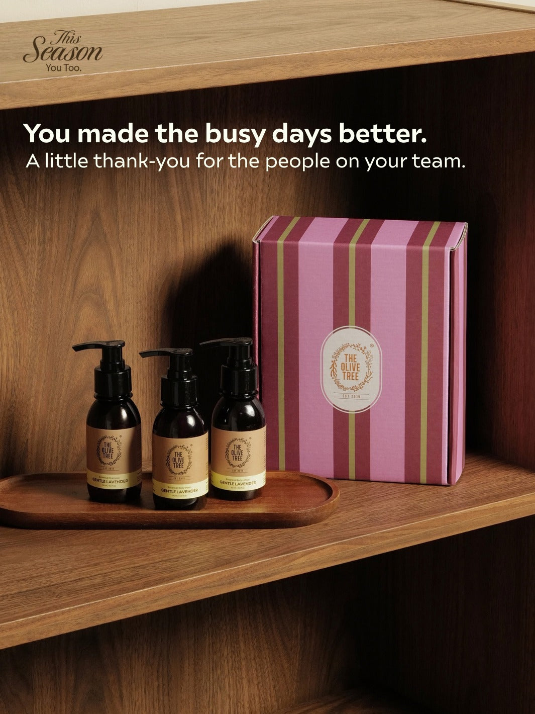 [2026 Holiday Collection] Set D2 Daily Care Mini Trio ( 90ml Gentle Lavender Shampoo , Body Wash )