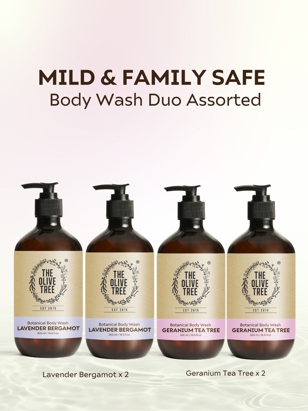 Body Wash Duo Assorted Set ( Lavender Bergamot &amp; Geranium Tea Tree )