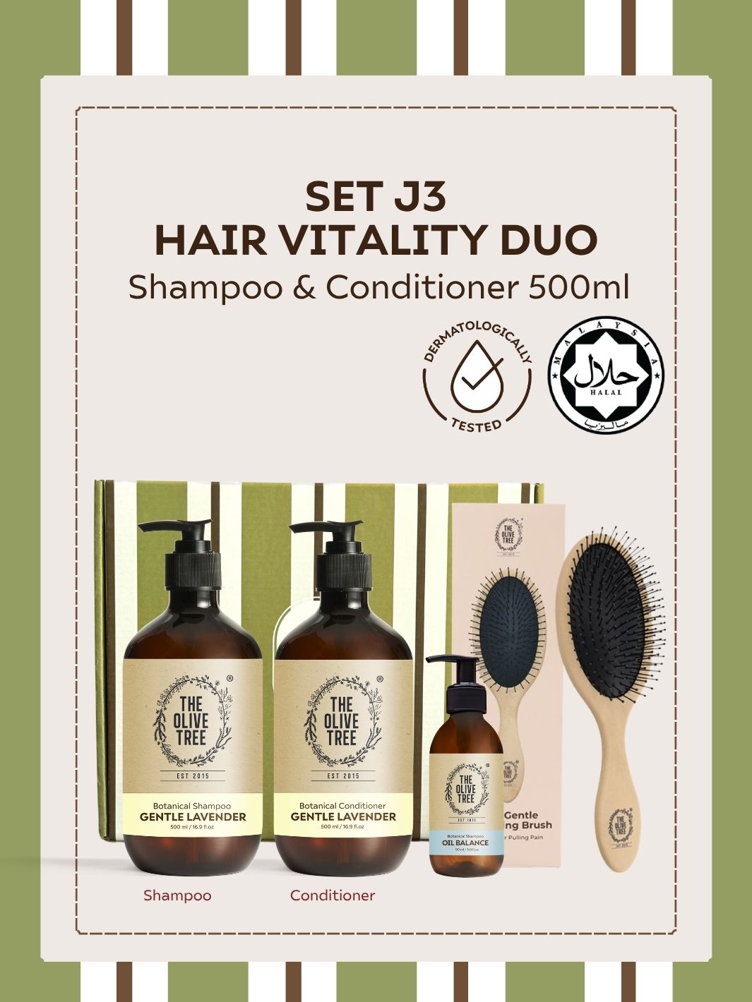 [2026 Holiday Collection] Set J3 Hair Vitality Duo - Sensitive Scalp &amp; Kids + Brush