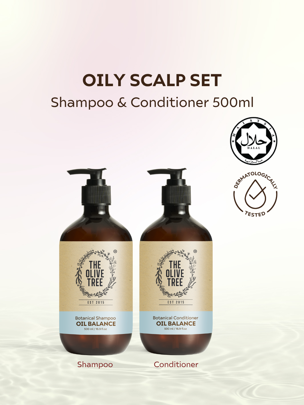 Oily Scalp Set (Oily Balance Shampoo + Conditioner) For Oil Control / Dry End / Frizzy