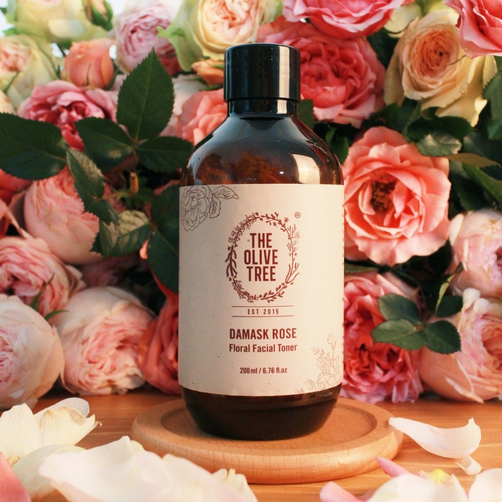 damask rose natural toner rose flower extract for all skin types sensitive skin acne combination eczema psoriasis