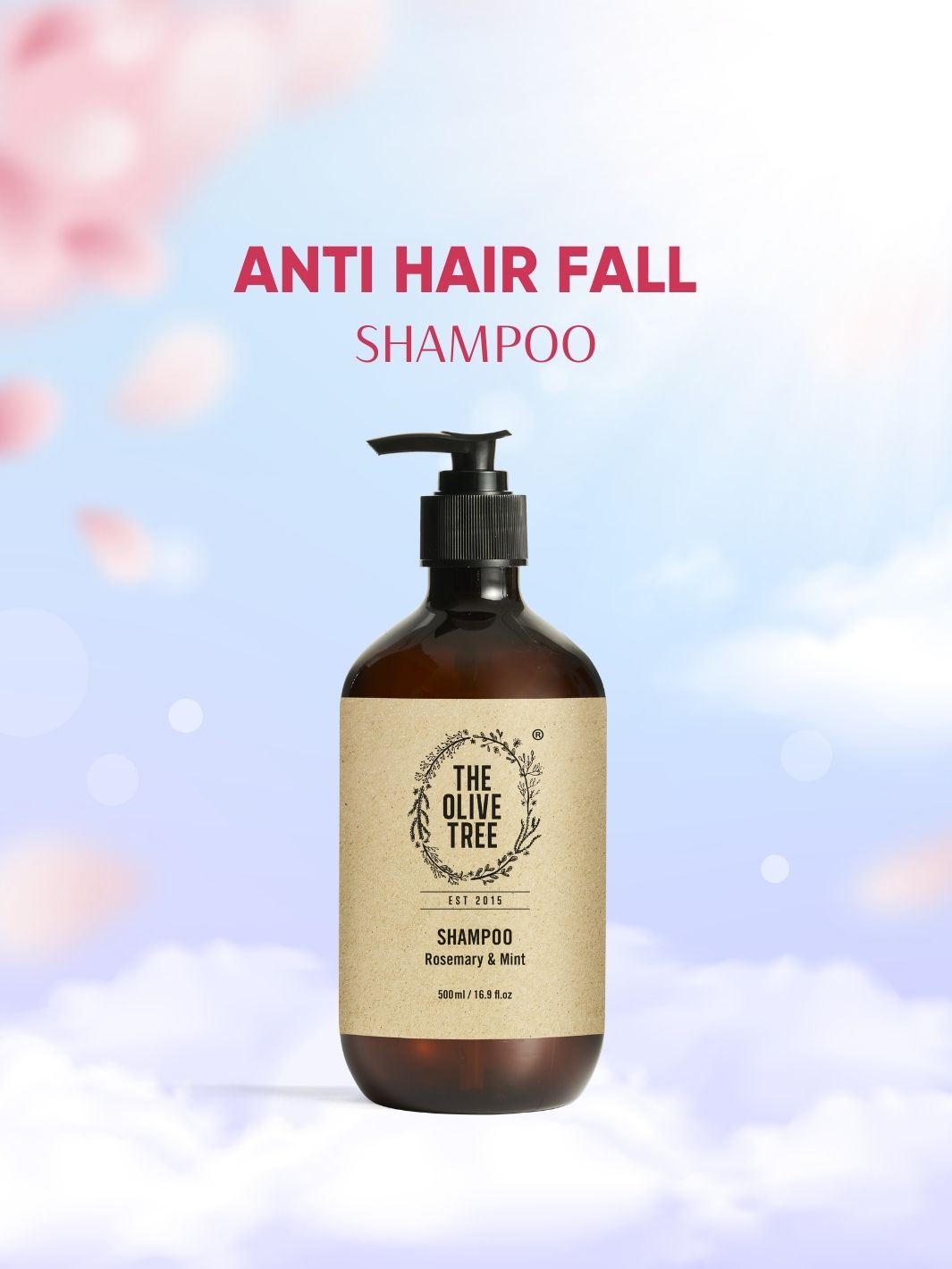 Olive Tree Rosemary & Mint Shampoo for Loss Hair Fall Dandruff